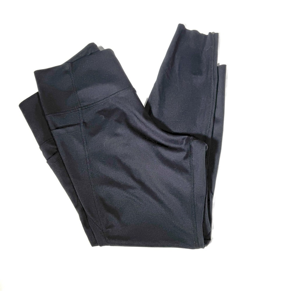 Danskin Women's High-Rise Brushed Leggings with Side Pockets , Black, Size XL/XG - Picture 6 of 7